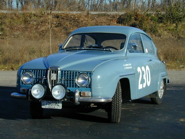 This 1967 Saab 96 will carry Kevin Clemens and Peter Pleitner through Europe
