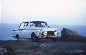 The Jones/Ward Cortina early in the rally, when it was still clean.