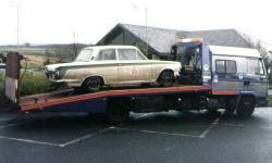 The Cortina on the hauler